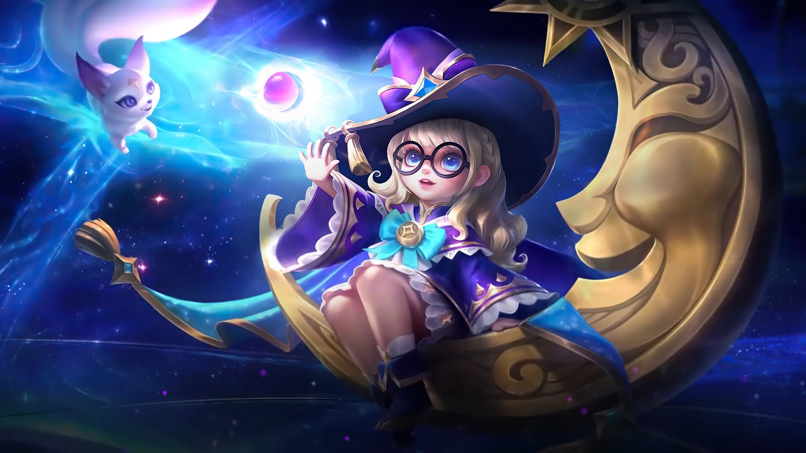 Lade änderung, lunar, magie, haut, mobile legends Hintergrund herunter