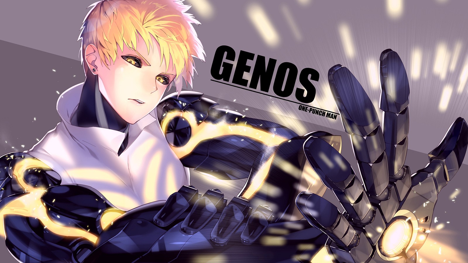 Скачать обои генос, genos, one punch man, аниме, anime