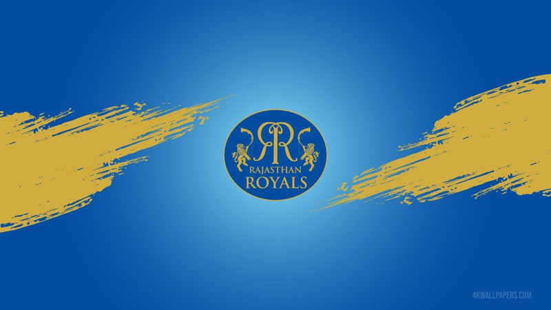 Королевский логотип на синем фоне (rajasthan royals, индийская премьер лига, indian premier league, ipl, ипл 2021)