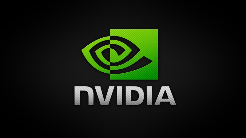 Логотип nvidia на черном фоне (логотип nvidia, тёмный фон, технология, черный темный, обои 4k)