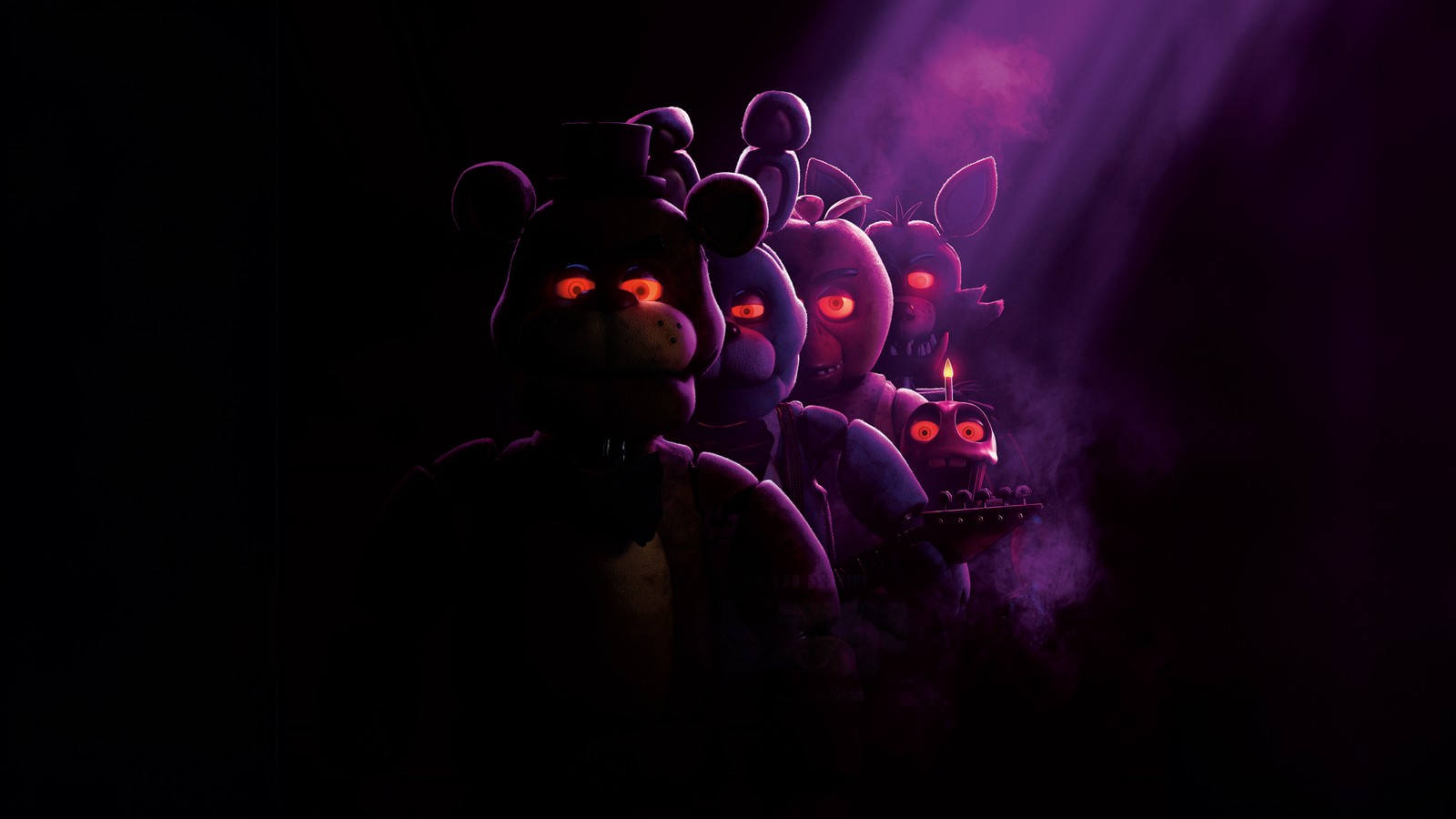 Téléchargez le fond d'écran five nights at freddys, 8k, films 2023, arrière plan sombre, 5k