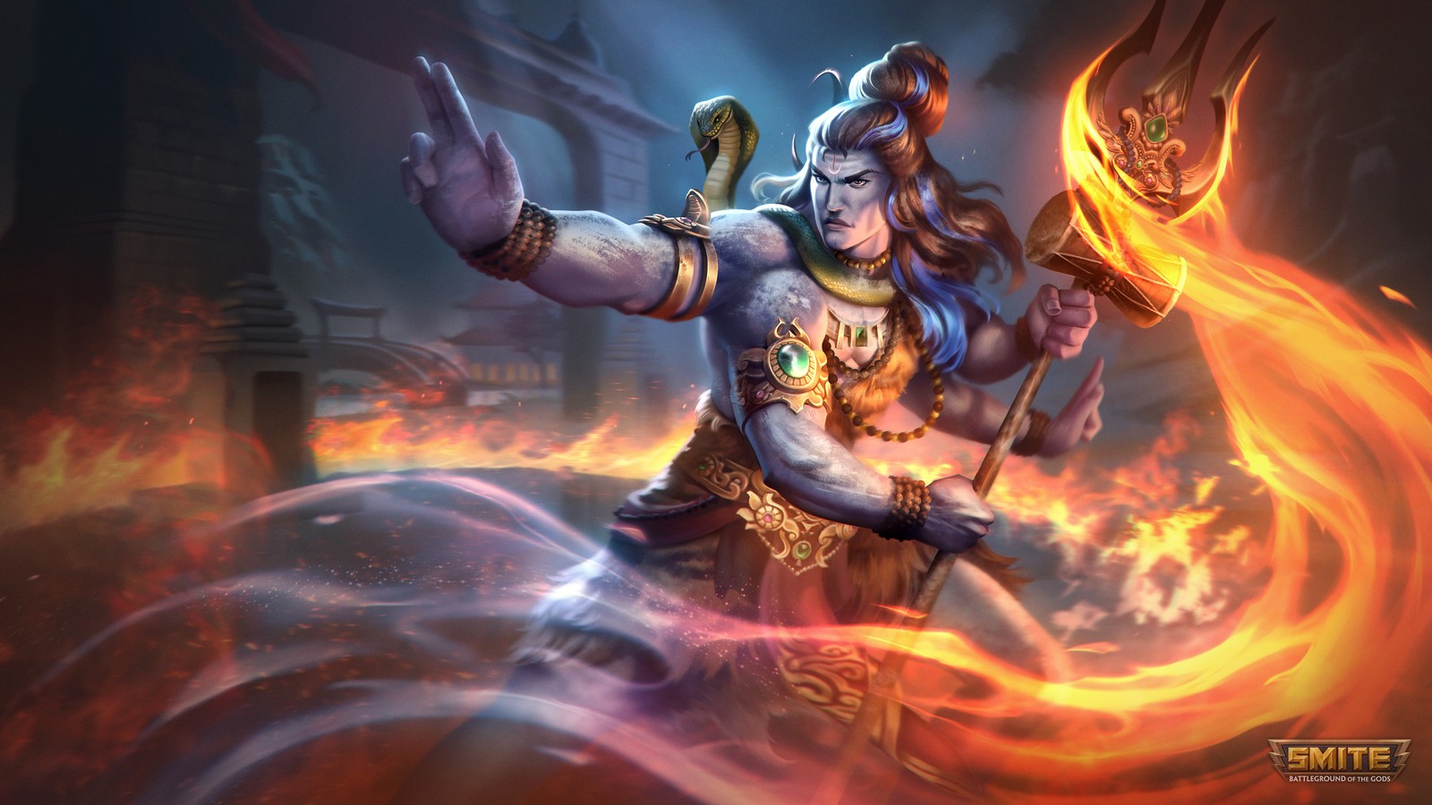 Lade smite, lord shiva, der zerstörer, 2022 spiele, spiele Hintergrund herunter