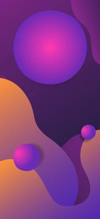 Colorful Abstract Shapes in Purple and Azure