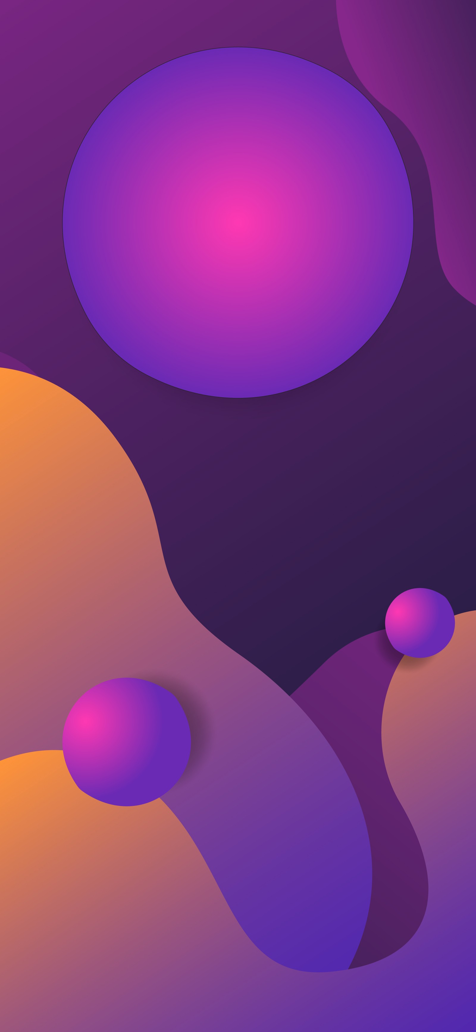 Purple and orange abstract background with circles and shapes (light, visual arts, graphic design, colorfulness, purple)