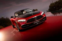 mercedes maybach sl 680, 5k, 2024, red cars, 8k wallpaper