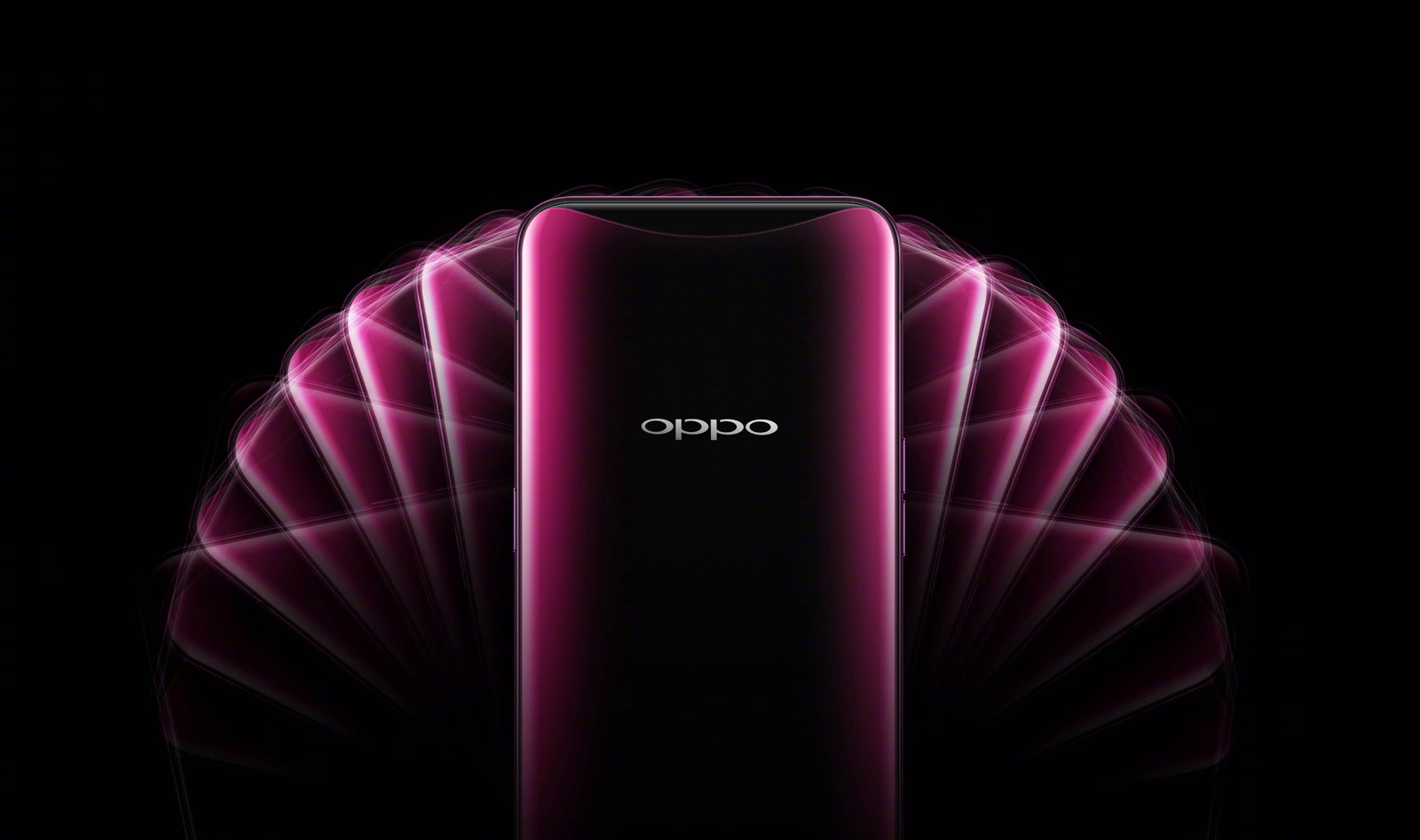 Телефон oppo с розовым светом, светящимся на нём (смартфон, oppo, красный, фиолетовый, пурпурный)