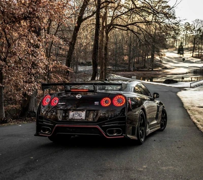 noir, voiture, gtr, nismo