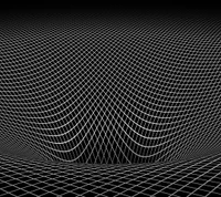 Abstract 3D Grid Pattern on a Dark Background