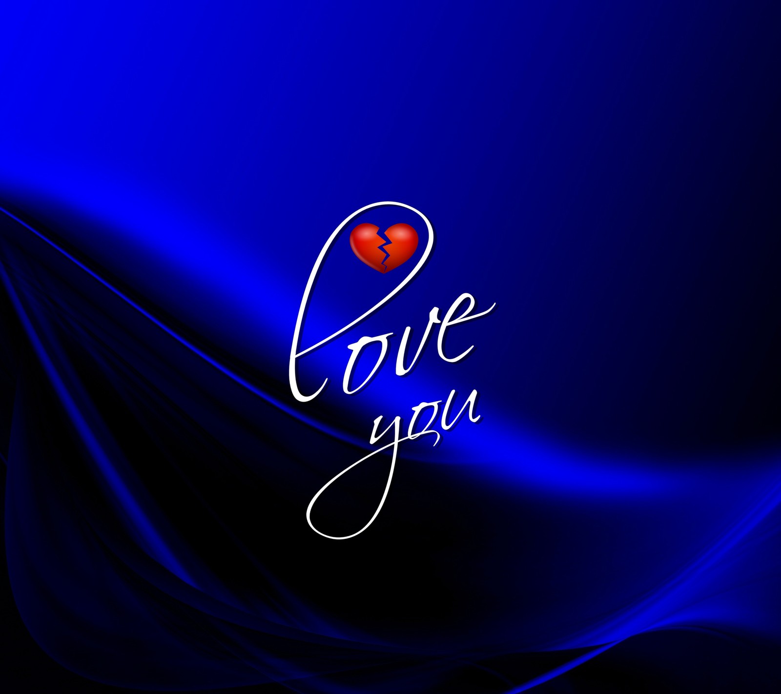 A close up of a blue background with a red heart (blue, heart, love, red, saying)