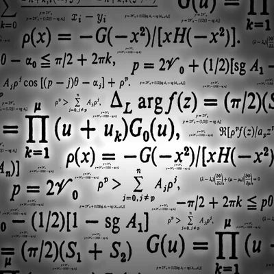 Equações e fórmulas matemáticas complexas em um fundo escuro