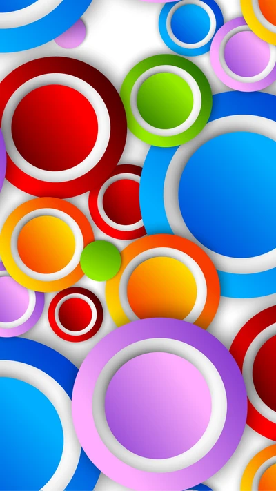 Colorful Abstract Circles in Modern Design