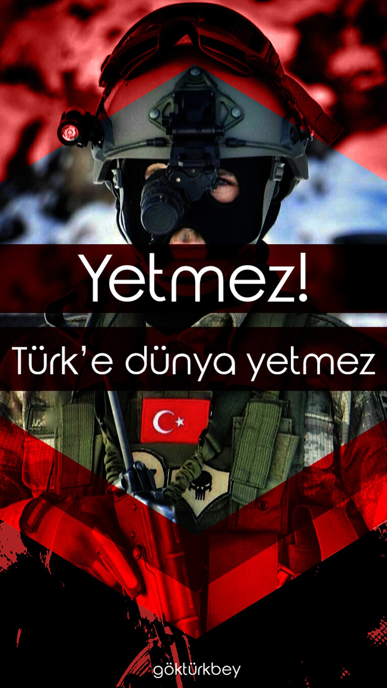 A close up of a person wearing a helmet and a camera (asker, ay, ayyildiz, bayrak, gokturkbey)