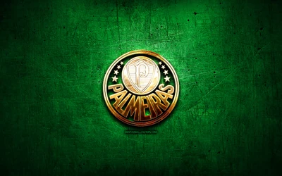 Palmeiras-Club-Logo auf grünem Hintergrund