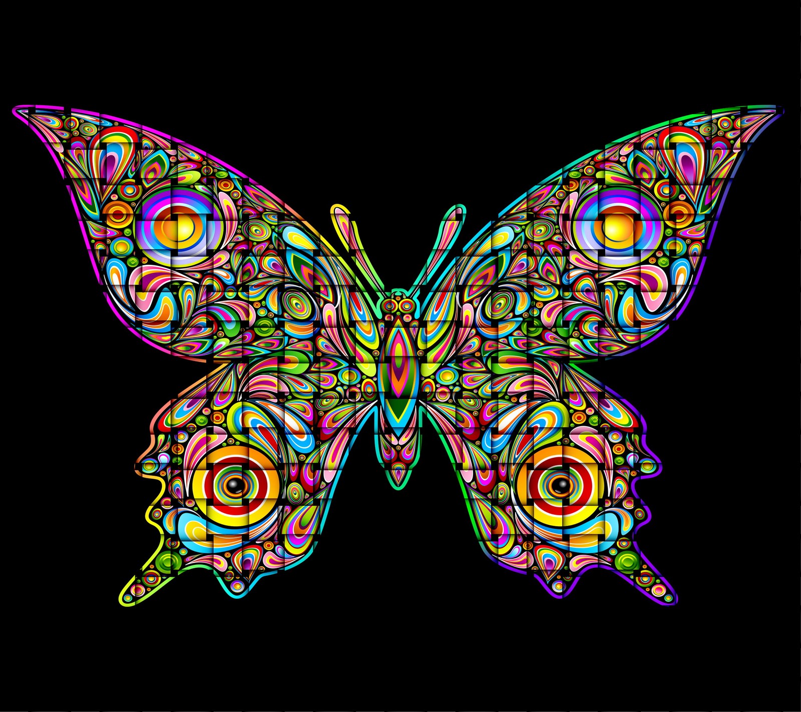 Descargar fondo de pantalla asbstract butterfly, fondo, colorido