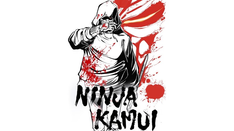 Рисунок мужчины, держащего нож в руке (ниндзя камуи, ninja kamui, аниме, anime)