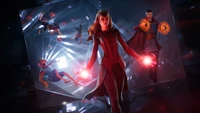 fortnite, battle royale, video game, scarlet witch, doctor strange wallpaper