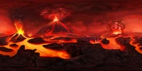 volcano, lava, heat, volcanic landform, landscape