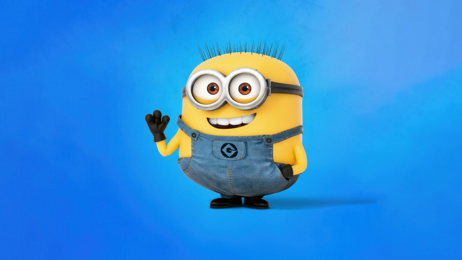 Lade minion, lächeln, 5k, blauer hintergrund, ich einfach unverbesserlich herunter