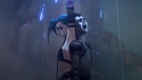 Jinx et Silco dans un moment dramatique d'Arcane