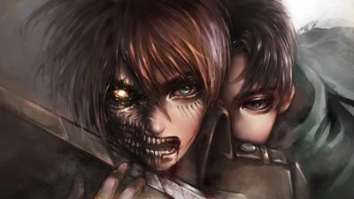 Eren Yeager e Levi Ackerman: A dualidade da humanidade em Ataque dos Titãs