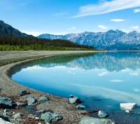 lago, montanha, natureza