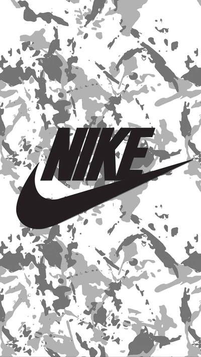 Nike-Logo auf camouflagemuster Hintergrund