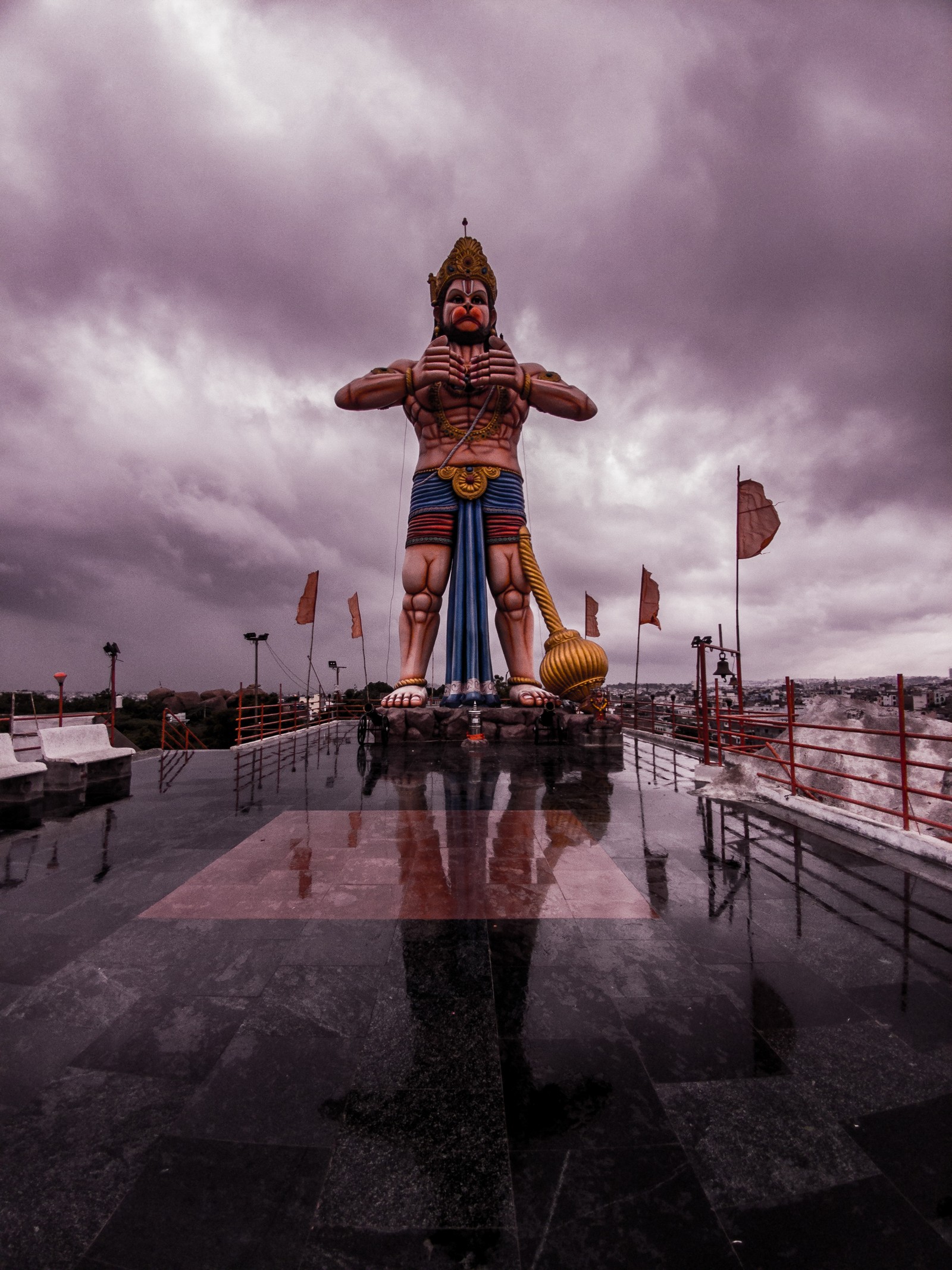 Baixar papel de parede hanuman, espiritual, hinduísmo, hyderabad, índia