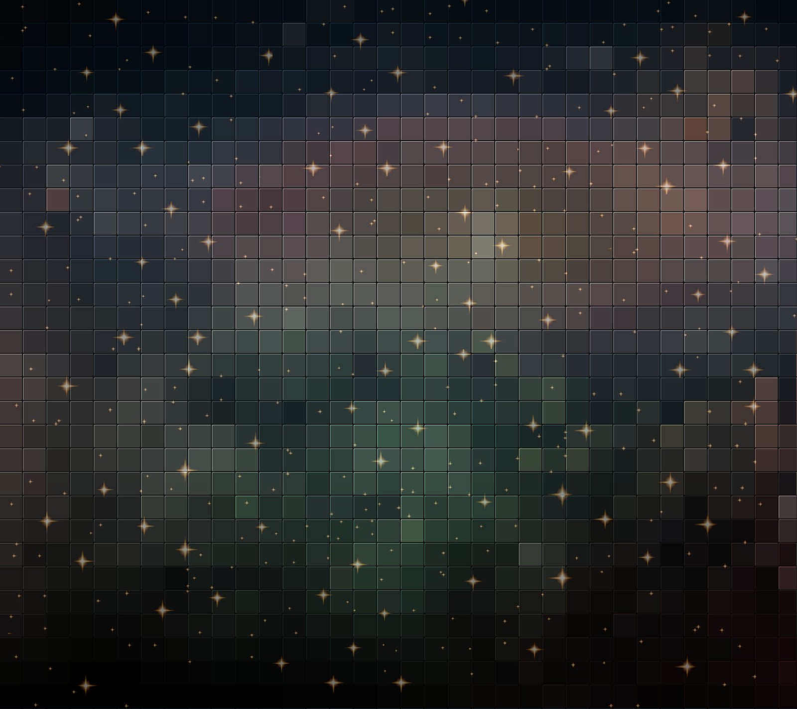 Um close de um mosaico de estrelas e um céu (abstrato, mosaico, padrão, estrela)