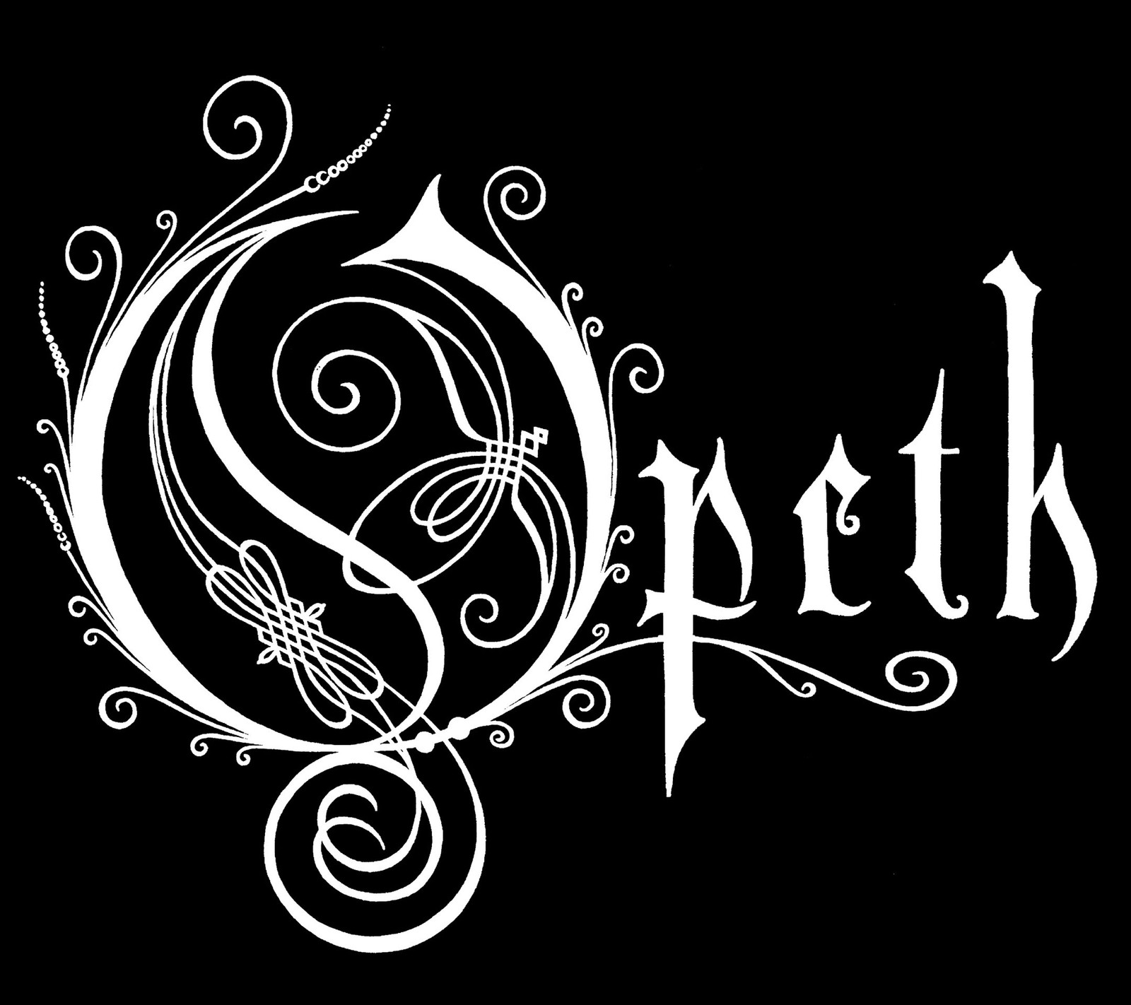 The logo for opeth, a gothic - inspired music band (death, metal, opeth, progressive, sweden)