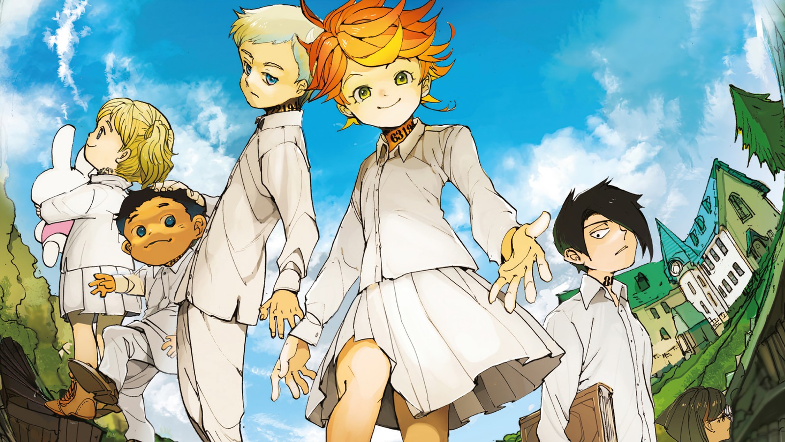 Téléchargez le fond d'écran le promised neverland, the promised neverland, 約束のネバーランド, yakusoku no neverland, anime