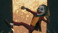 Chibi Joker Bailando en Celebración