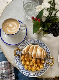 plat, petit déjeuner, tasse à café, vaisselle, tasse