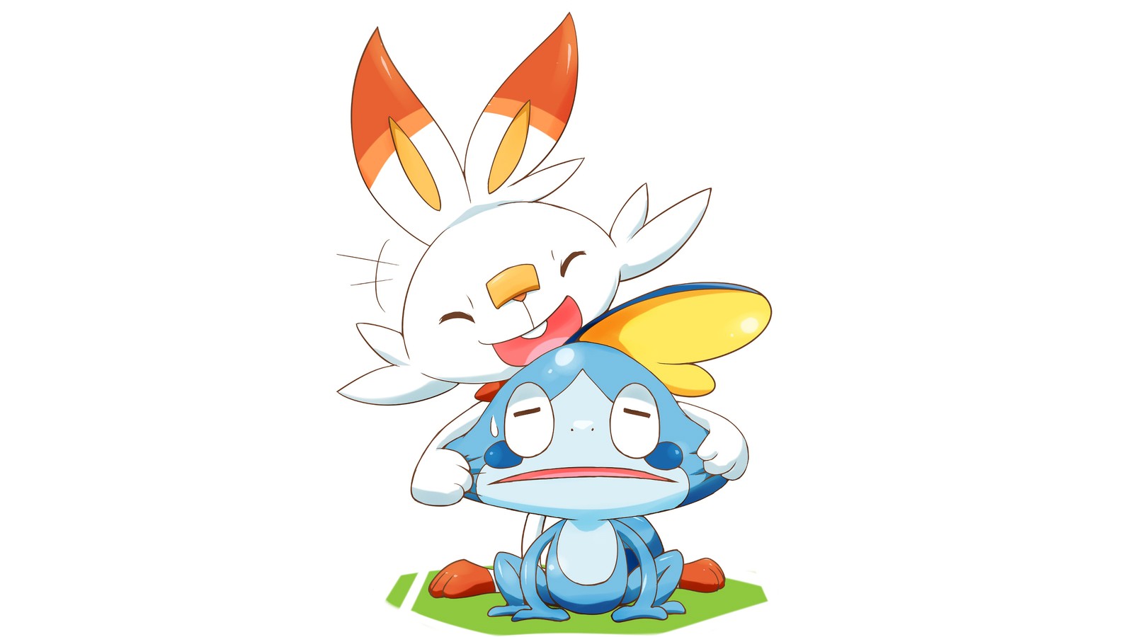 Скачать обои скорбани, соббл, sobble, покемон меч и щит, pokemon sword and shield