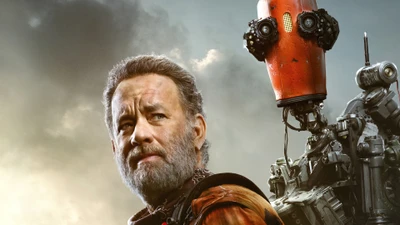 Tom Hanks dans 'Finch' (2021) avec un compagnon robot