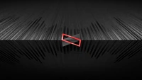 Minimalist Black Abstract 3D Background with Red Geometric Shape