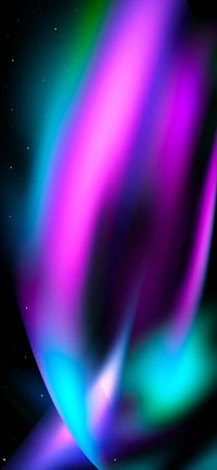 Vibrant Aurora: A Dance of Purple and Electric Blue