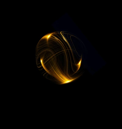 Amber Spiral Graphics in Darkness: A Cosmic Representation of Huawei Nova