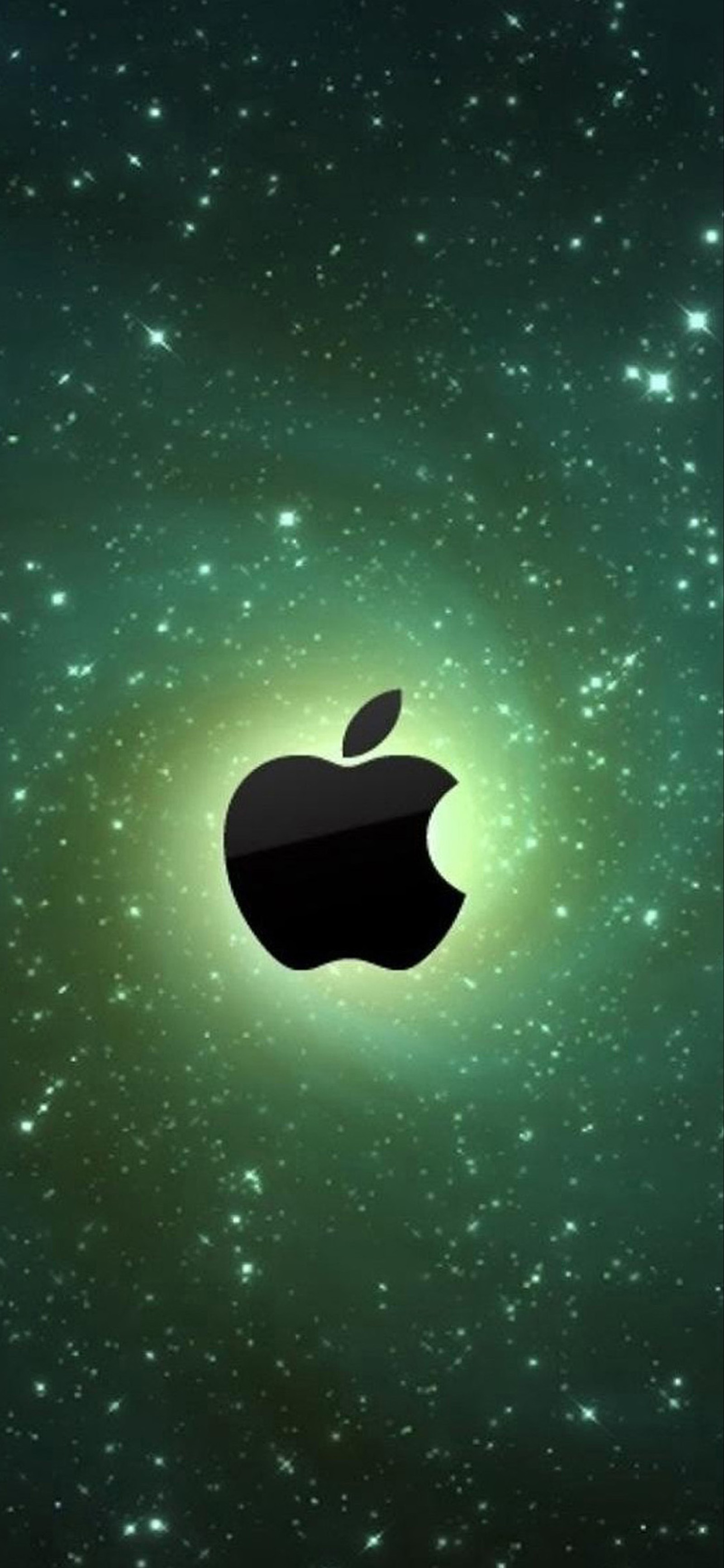 apple, graphics, green, atmosphere, illustration Download Wallpaper