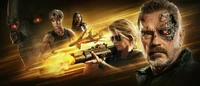 Dynamic Action Scene Featuring Iconic Characters in a High-Stakes Shooter Adventure