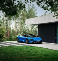 McLaren 765LT Spider: A Stunning Convertible Supercar in a Modern Setting