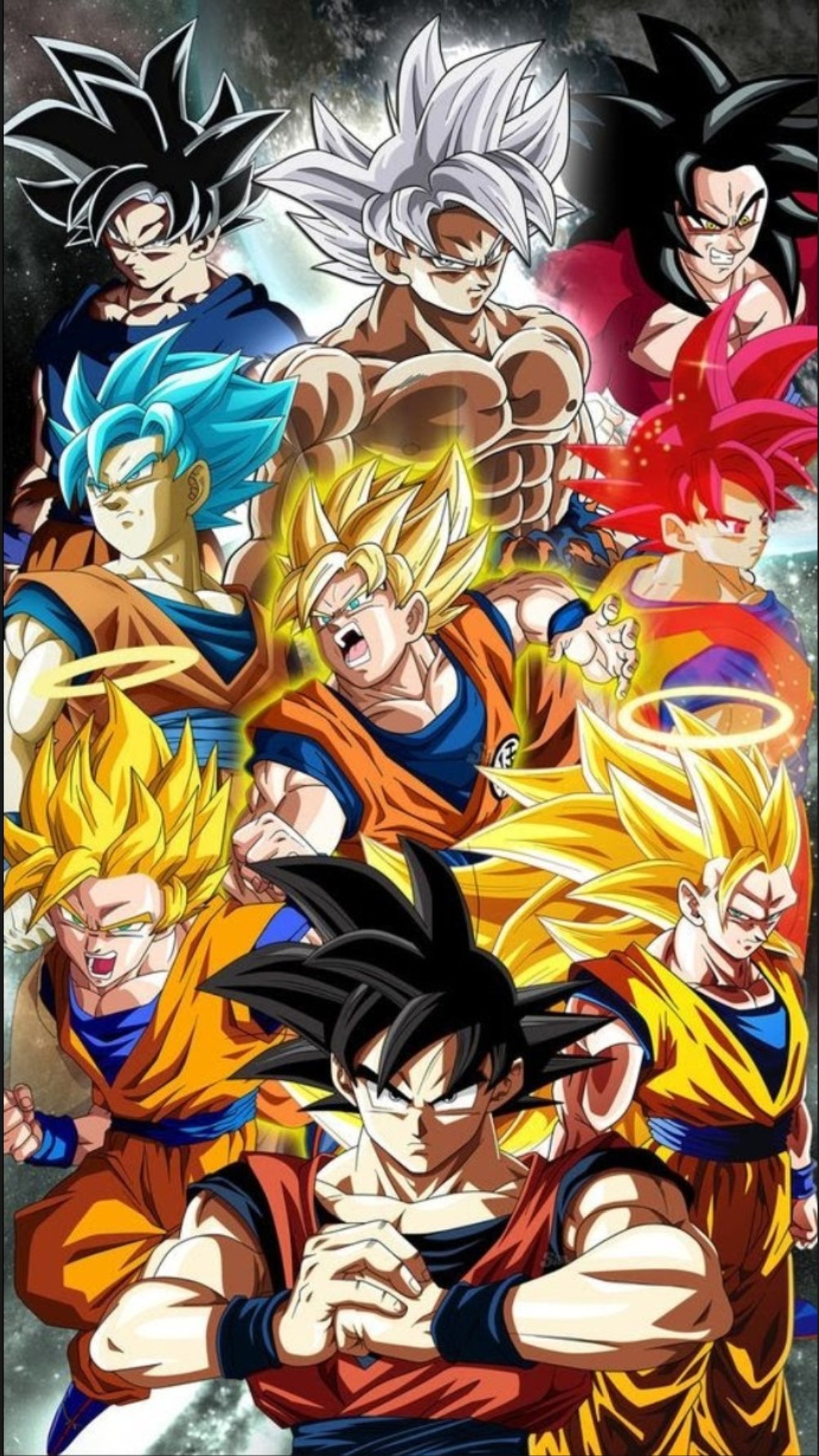 Téléchargez le fond d'écran balle, dragon, god ultra, goku, instinct