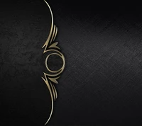 Elegant Abstract Design with Gold Accents on Black Background