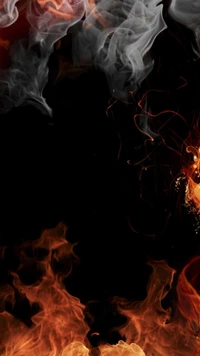 backgrounds, fire, flame, smoke