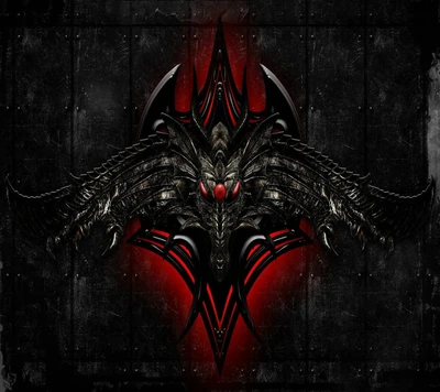 Dark Devil Emblem with Red Accents