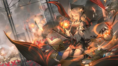 Ifrit d'Arknights : Fille d'anime énigmatique maîtrisant la magie du feu