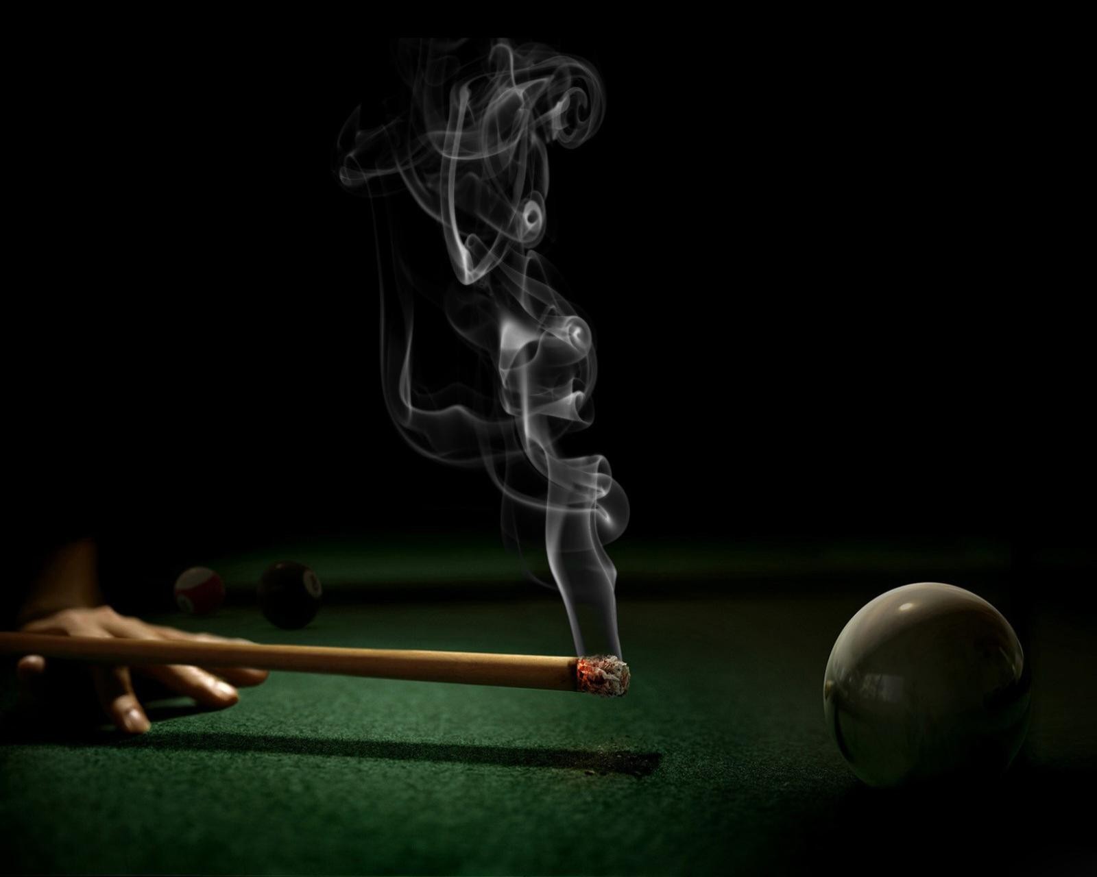 Скачать обои billiard, дым