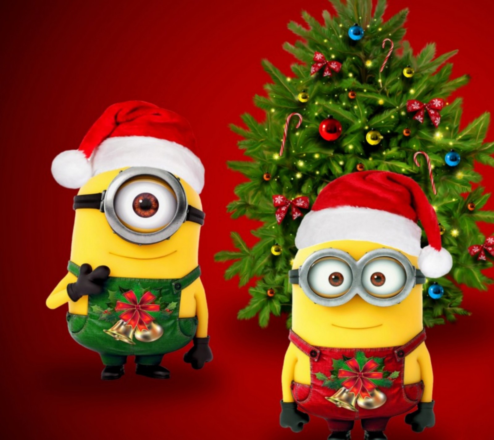 Minions christmas wallpapers (christmas tree, merry christmas, minions christmas, other, xmas)