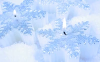 christmas day, candle, snowflake, light, snow