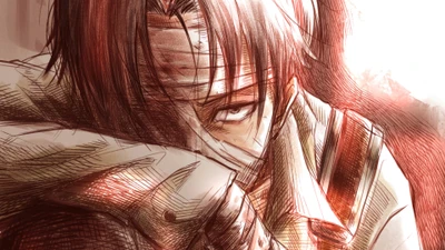 Levi Ackerman en un momento de resiliencia - Ataque a los titanes