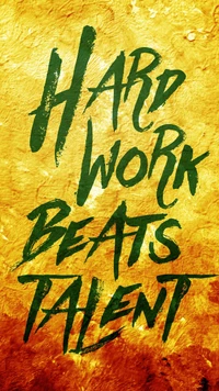 Hard Work Beats Talent: A Vibrant Graphic Design Poster